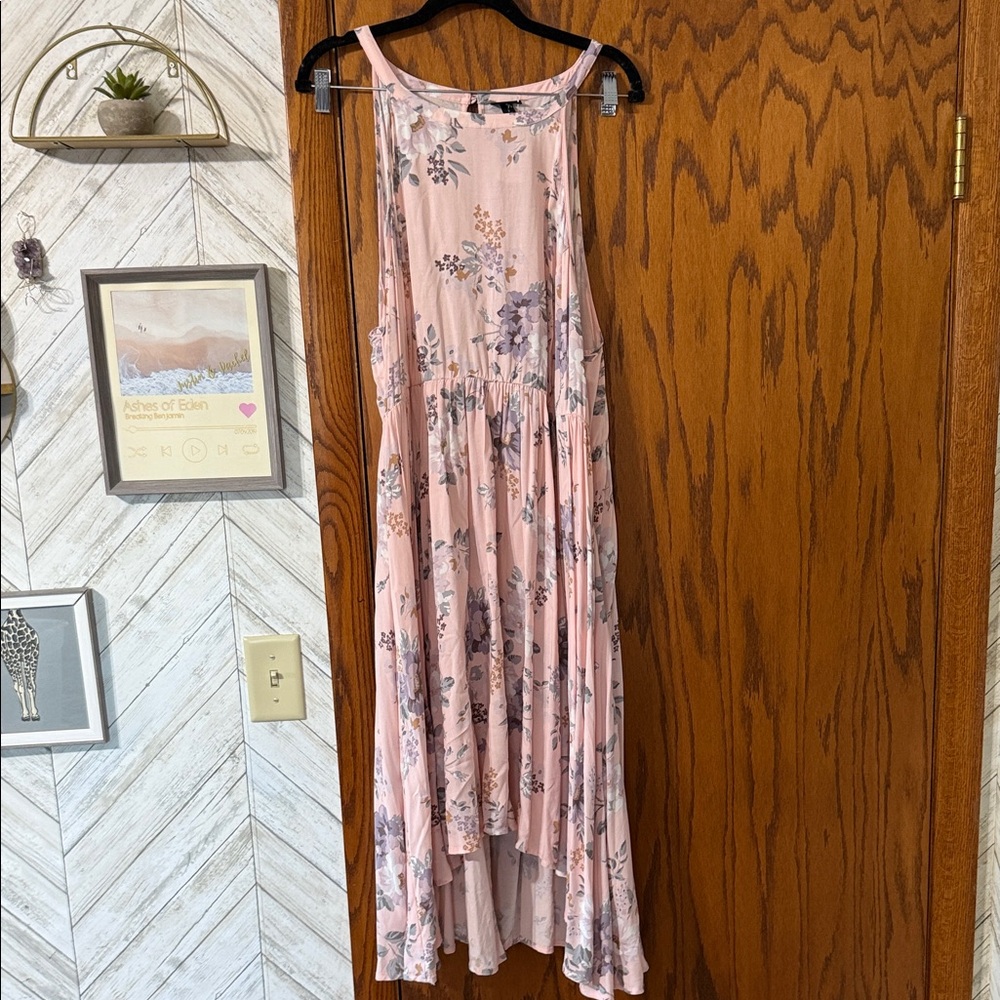 Torrid Pink Floral High Low Dress